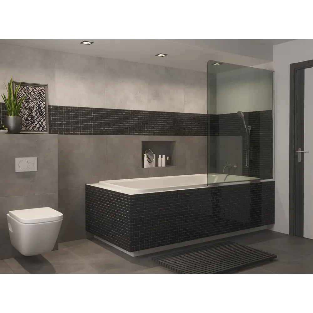 Стеклянная мозаика ARTENS Black 30×30 см для интерьера ванной 15093895 Clear STLM-0005417 - Вид №6