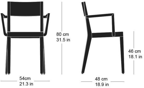 horgenglarus Штабелируемый стул из массива дерева с подлокотниками Miro 6-400a - Вид №10