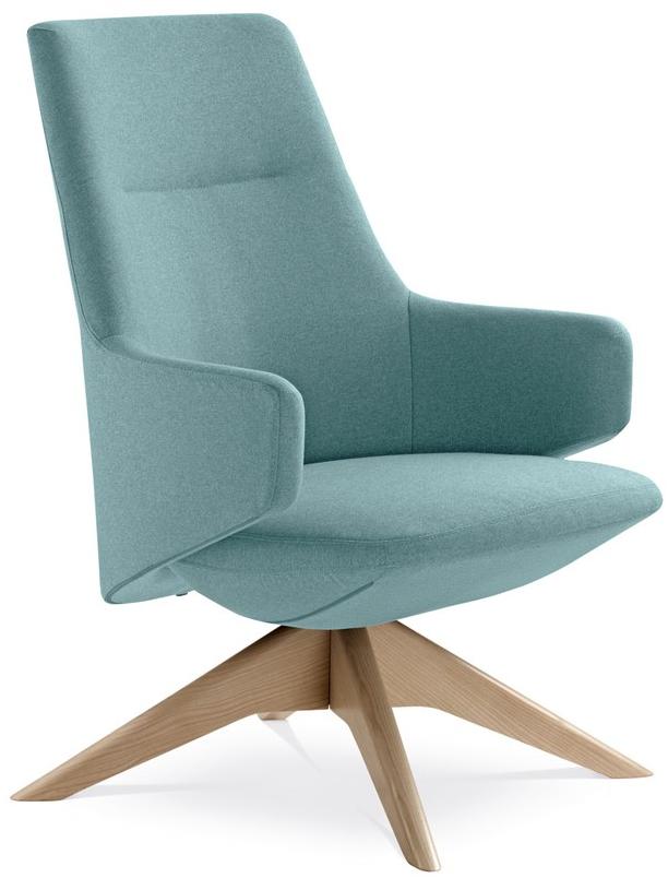LD Seating Кресло руководителя на козелке из ткани Melody lounge L - br- sys, fw-v - Вид №1