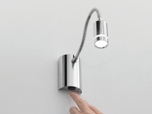 Металлический светодиодный настенный светильник с гибким кронштейном