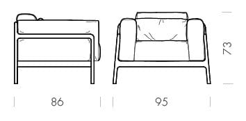 Тканевое кресло с подлокотниками Gazzda Fawn ARCH-00142631 - Вид №5