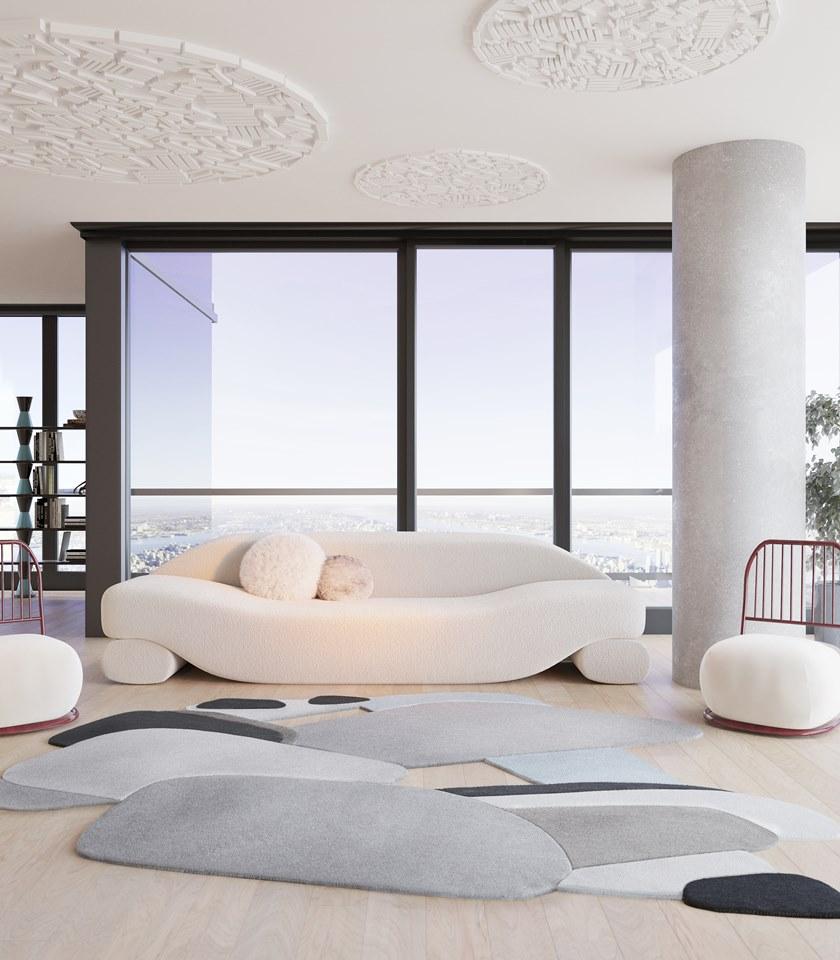 Tapis Rouge Ковер ручной работы из шерсти и шелка Abstraction Tr1760 - Вид №4