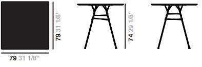 arper Дизайнерский квадратный садовый стол Leaf sun-id-1372892 - Вид №3