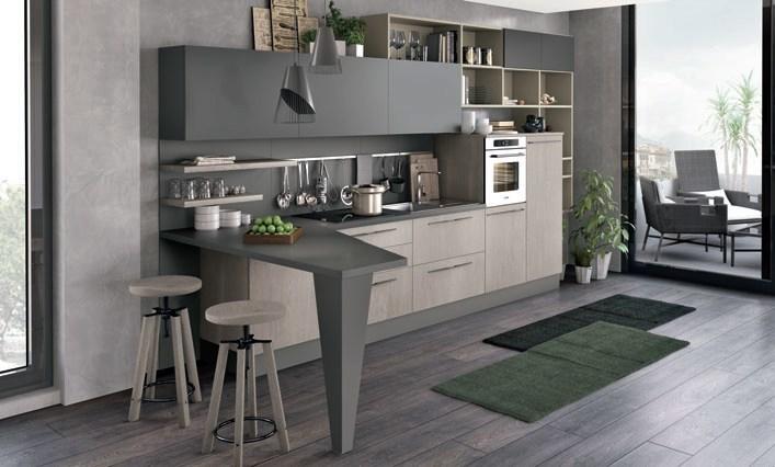 Cucine Lube Линейная модульная кухня [clover] sun-id-1434022 - Вид №3