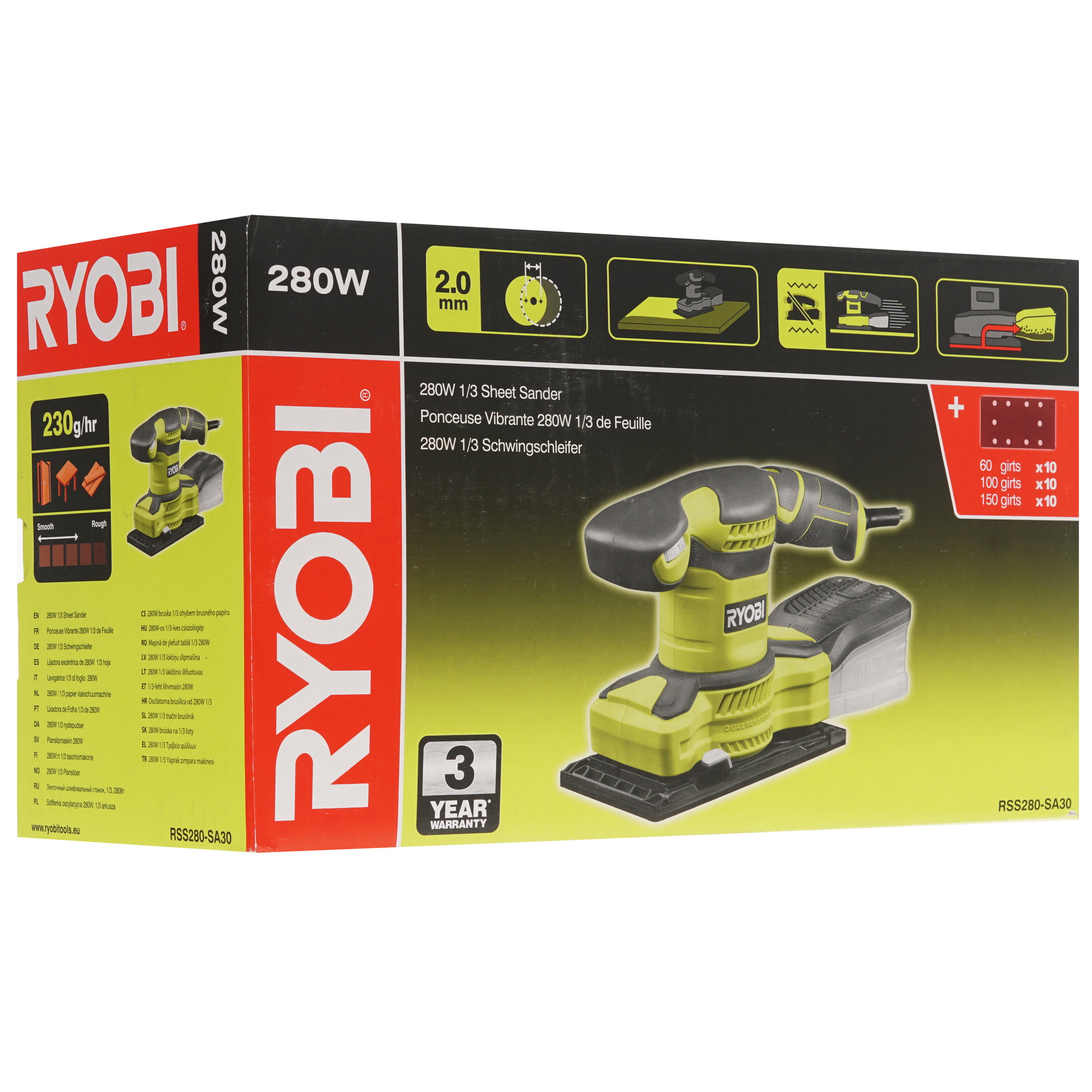 Виброшлифовальная машина Ryobi RSS280-SA30 8146233 STDN-0076203 - Вид №8
