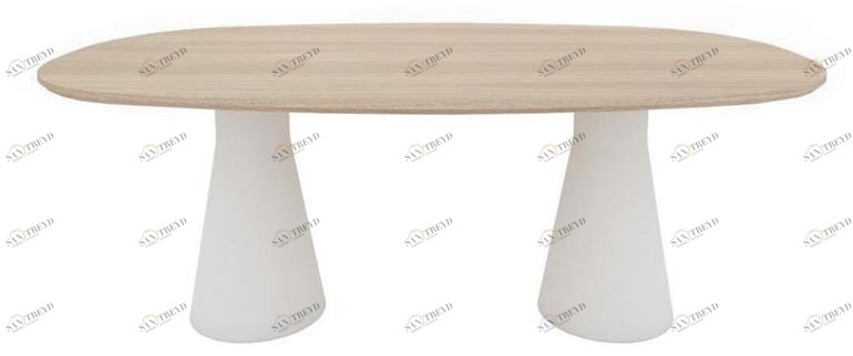 Andreu World Овальный стол для совещаний из дуба Reverse conference Me5010