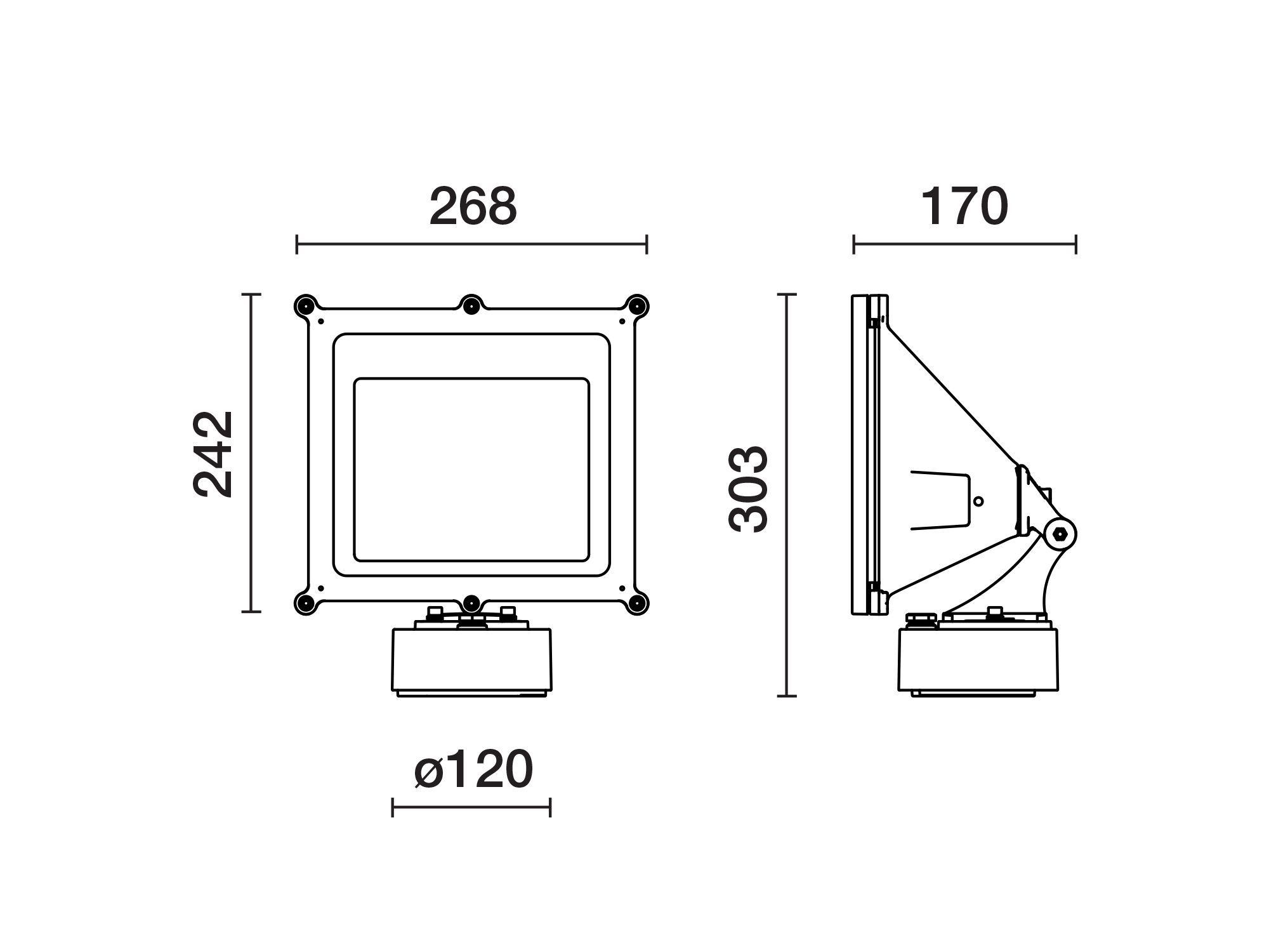 Литой алюминиевый светодиодный уличный фонарь iGuzzini слиток ARCH-00008968 - Вид №3