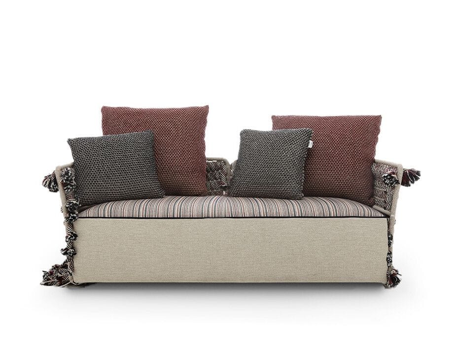 2-местный алюминиевый открытый диван с плетением Nodo Italia Antonio Marras + Nodo Italia ARCH-00136346 - Вид №1