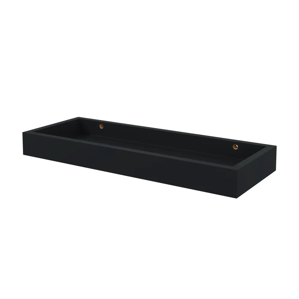 Полка настенная Spaceo Paris 40x15 см МДФ цвет чёрный 82877515 STLM-2128119  - Вид №1