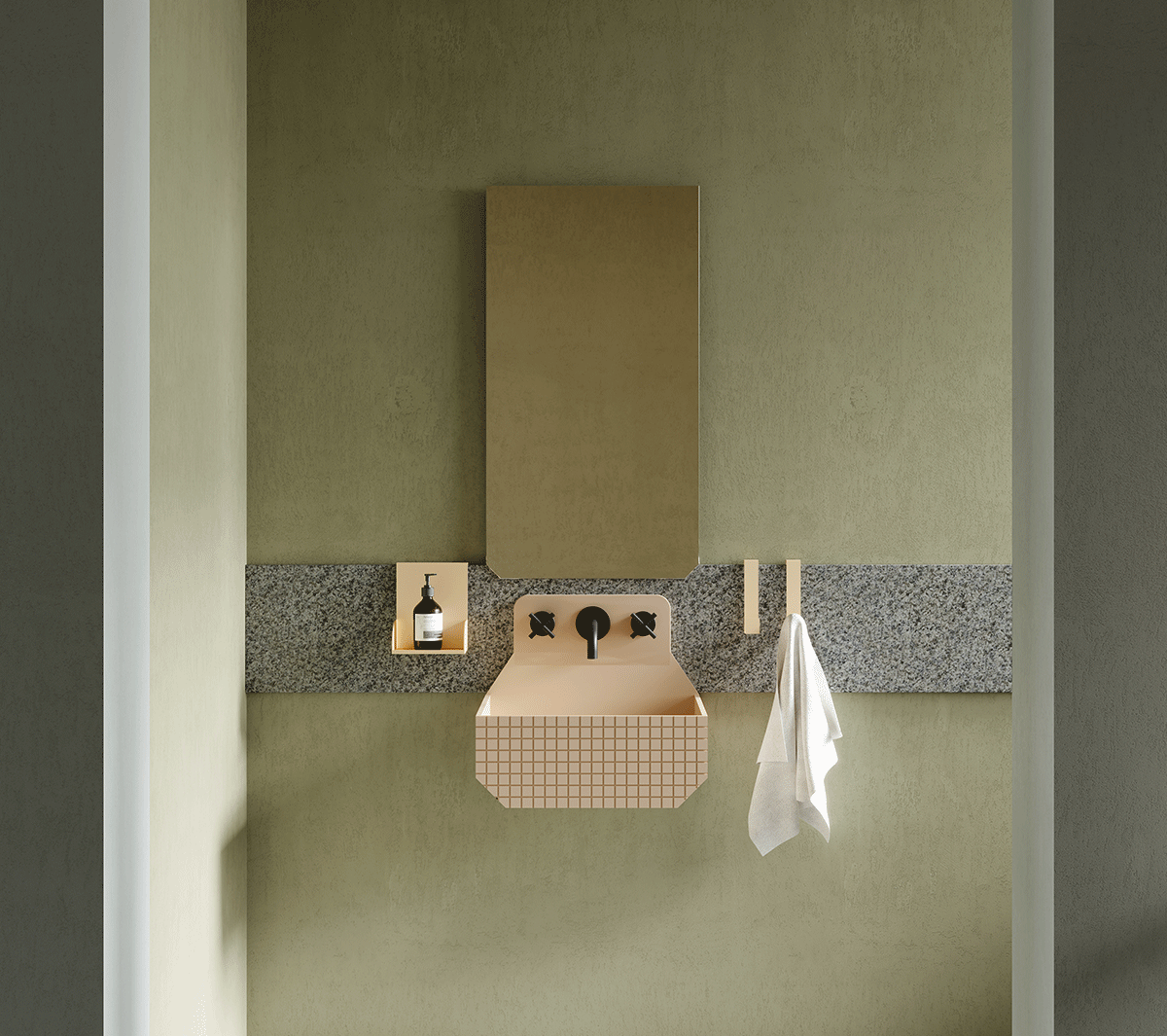 com_EXLAVFRIEZE1H Подвесная раковина настенная прямоугольная Ex.T Frieze белая - Вид №2