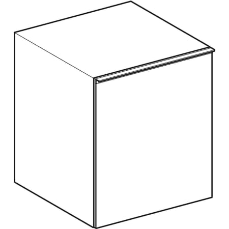 500.618.01.2 Шкафчик Geberit Acanto с одним выдвижным ящиком и внутренним выдвижным ящиком Geberit  - Вид №1