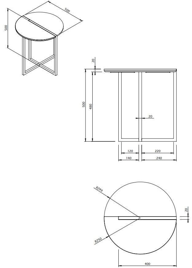 TemaHome Круглый журнальный столик для гостиной sun-id-1361877 - Вид №28