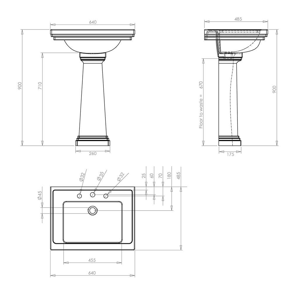IMSR41 Пьедестал Astoria Deco Tall Astoria Deco Imperial  - Вид №2