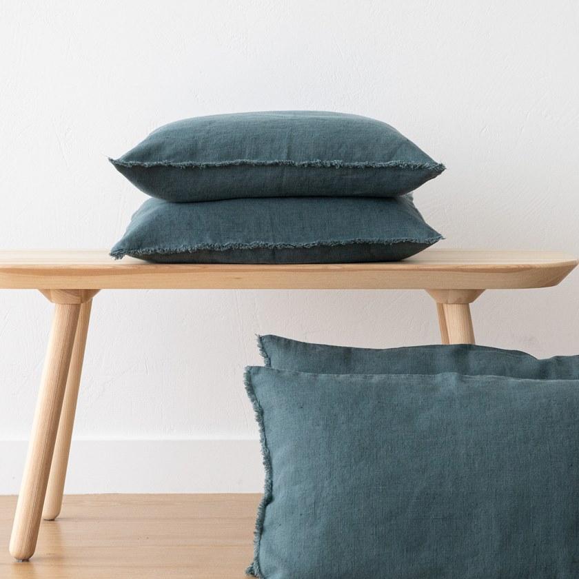 LinenMe Однотонная льняная наволочка ручной работы Terra sun-id-1346960 - Вид №2