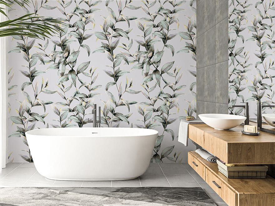 Обои с цветочным рисунком для ванной комнаты Creativespace Prêt-à-porter ARCH-00002929