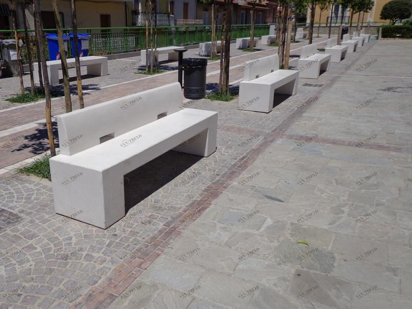 Manufatti Viscio Скамья из композитного материала в современном стиле со спинкой  Cc 25 