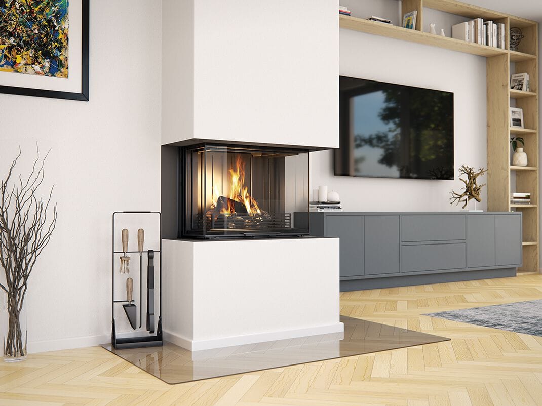 Стальной дровяной камин с тройным фасадом RÜEGG RAS ARCH-00082410