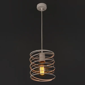 Подвесной светильник Vitaluce Торнадо вайт 1 лампа 3м² Е27 цвет белый матовый