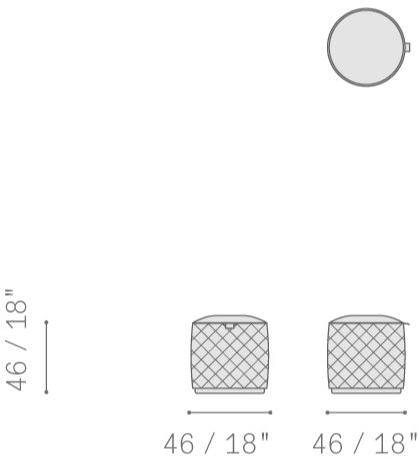 Poltrona Frau Круглый кожаный пуф La collezione - mobili e complementi sun-id-1370740 - Вид №4