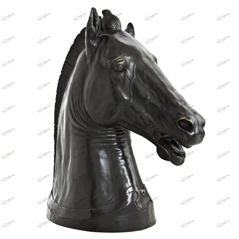 Статуэтка декоративная 52х45 см бронзовая Horse Head Medici Riccardi EICHHOLTZ ЛОШАДЬ, ЖИВОТНЫЕ 062743 Бронза;черный 