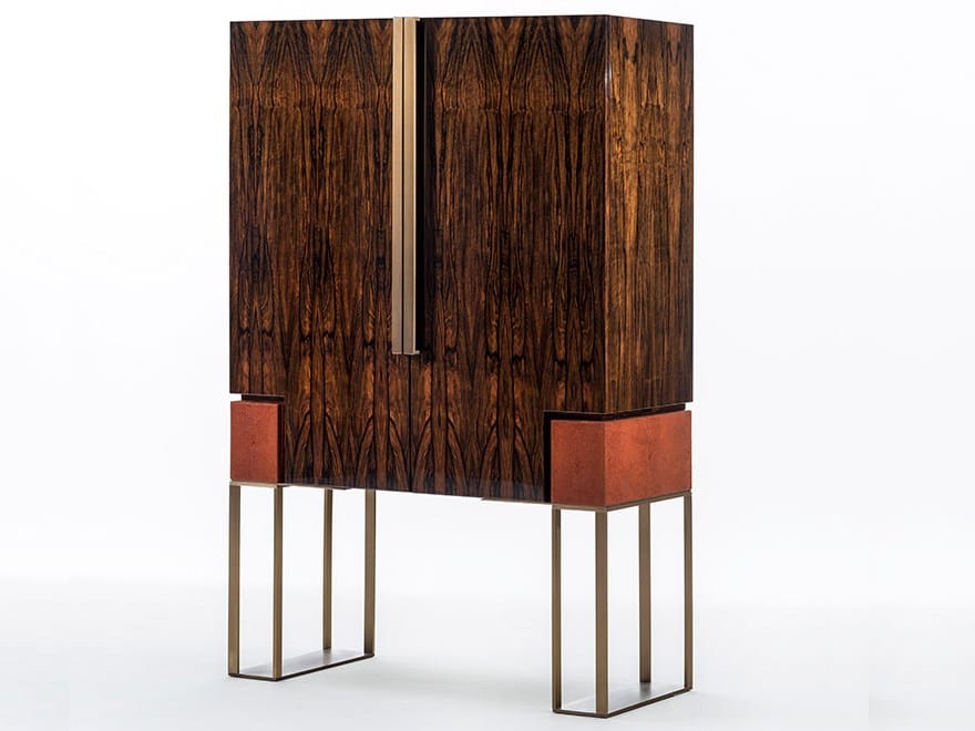 Эбеновый барный шкаф со встроенным освещением OAK Милан ARCH-00001744