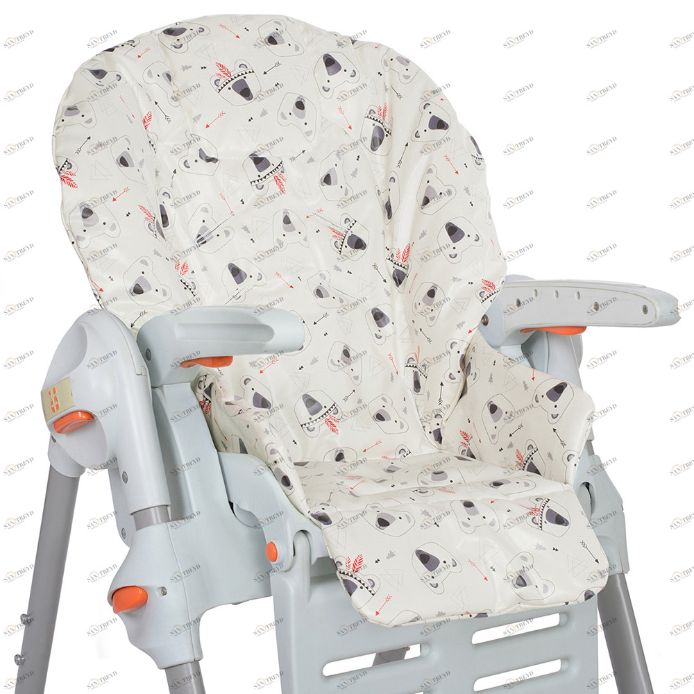 Съемный чехол для стульчика для кормления "Медведи" (водостойкое покрытие) VAMVIGVAM  281626 Белый;коричневый Santreyd 