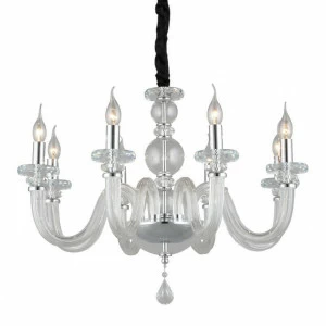 Подвесная люстра Omnilux Scalea OML-89303-08 OMNILUX ДИЗАЙНЕРСКИЕ, SCALEA 279758 Хром