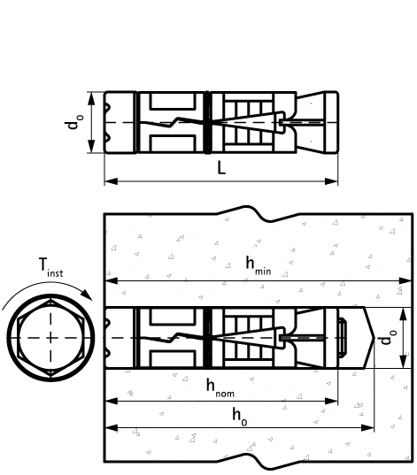 6103616 WSA1 Втулочный анкер высокоэффективный распорный анкер walraven  - Вид №1