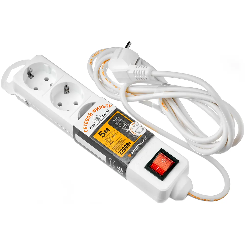 Сетевой фильтр Защита Про с 4 розетками и защитой от перегрузок 82741282 STLM-0035246 - Вид №1