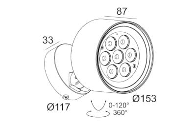 Регулируемый светодиодный наружный прожектор Deltalight Frax ARCH-00008651 - Вид №6
