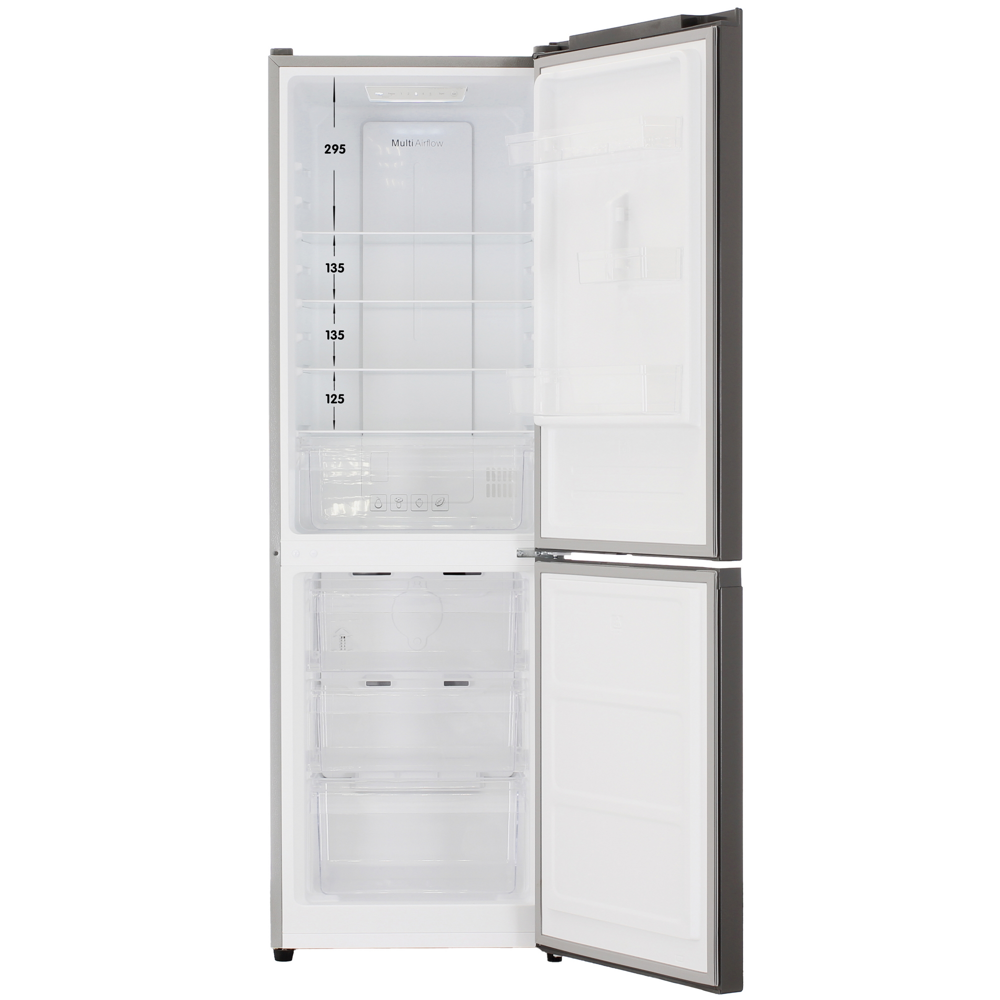 9193418 Холодильник с морозильником   WILLMARK RFN-425NFD серый STDN-0033688 - Вид №1