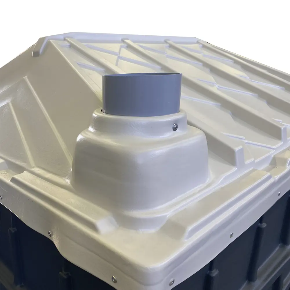 Туалетная кабина Гамма Дачная 106x108.5x222.5 см пластик графит Santreyd STLM-2108607 - Вид №3