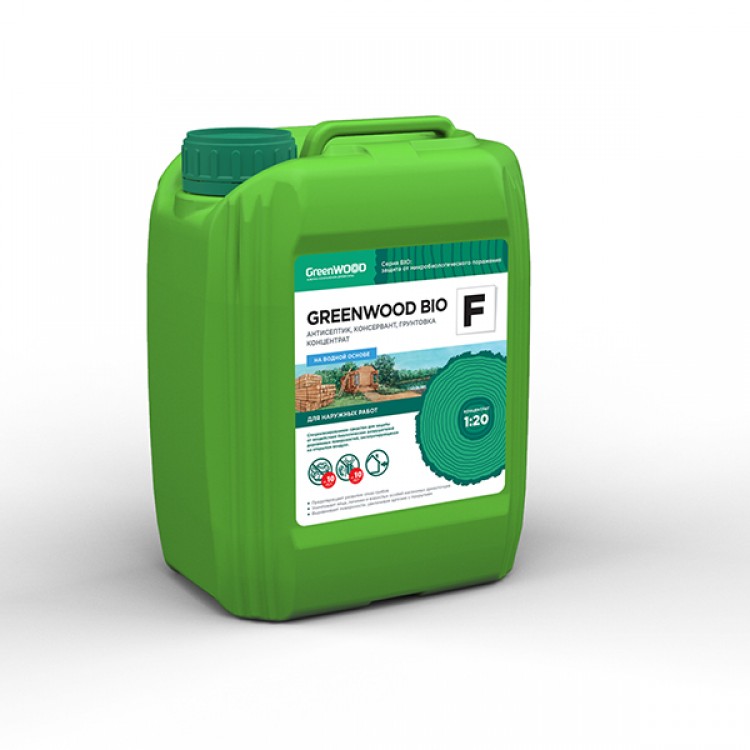GWB-FK/05 GreenLAB GREENWOOD BIO F Концентрат 1:20, 5 л, антисептик, грунтовка 