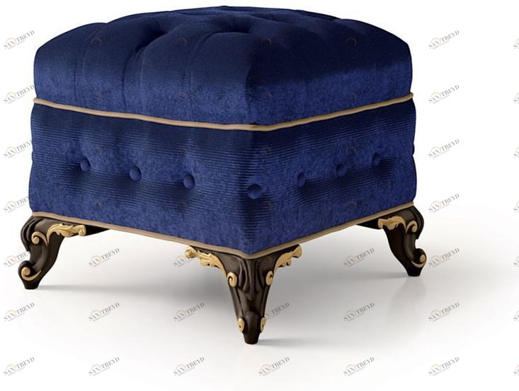 Carpanese Home Пуф Square capitonné из бархата Heritage 6588