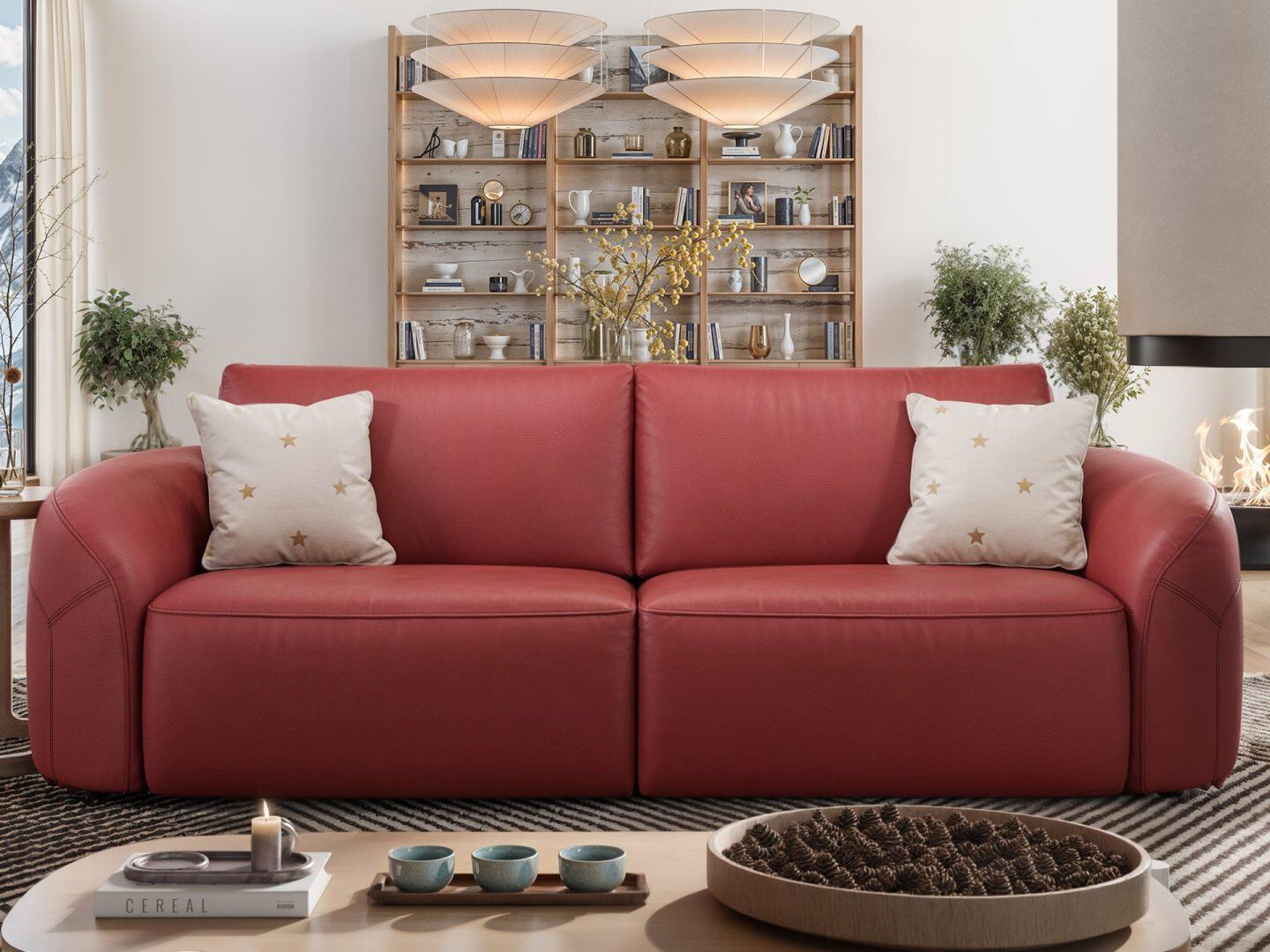 3-местный кожаный диван Sofanella Санкт-Мориц ARCH-00064979 - Вид №4