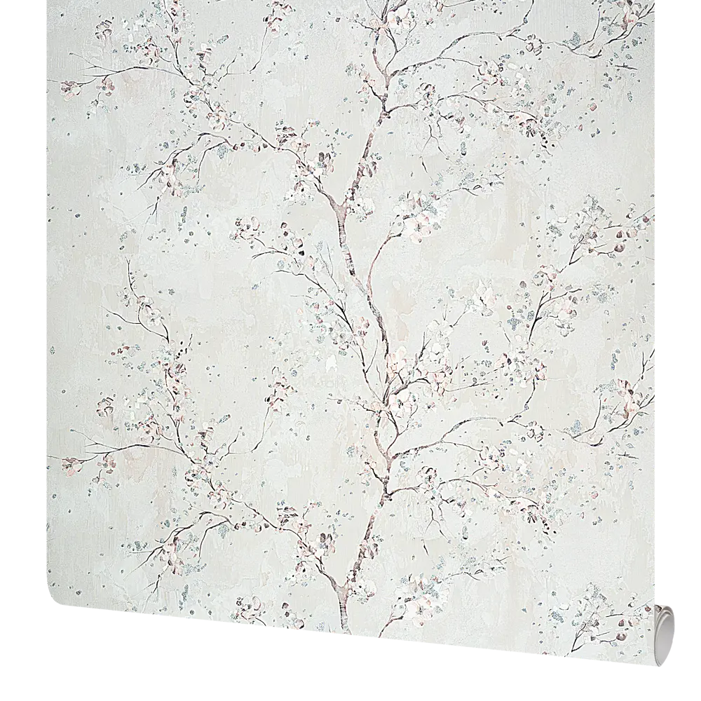 Обои Ateliero Scarlett серые с цветочным узором для гостиной и спальни 89409068 STLM-1571795