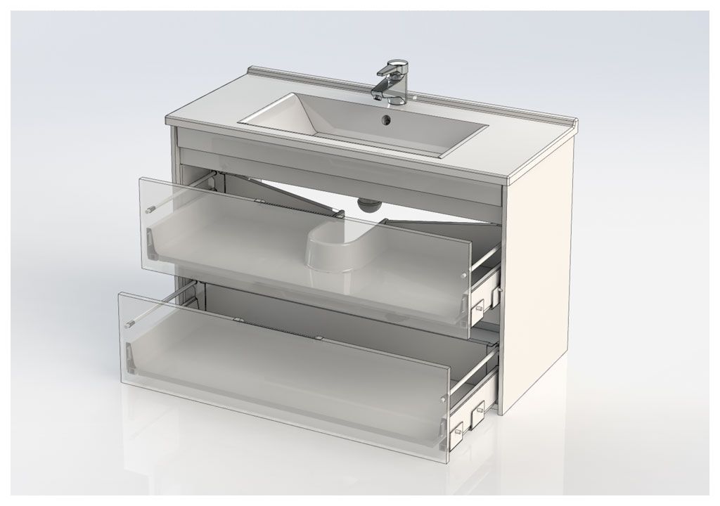 Тумба с раковиной Aquanet Тулон 100 белый 0018339600182321 - Вид №9