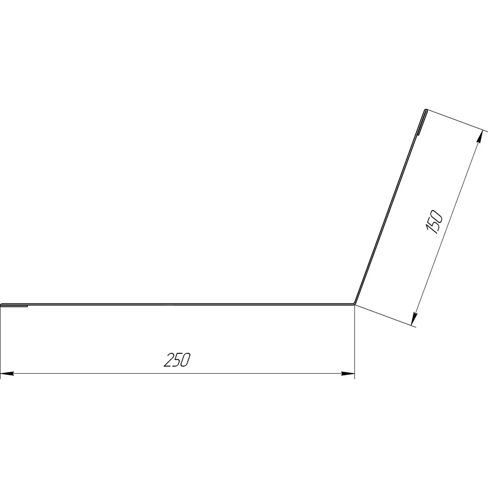 Планка примыкания верхняя 147x250 мм 2 м 0.4мм RAL 3005 Красный 84427773 STLM-2172281 Santreyd  - Вид №1