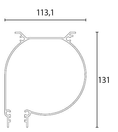 Навес с боковыми направляющими Mv Line навесы ARCH-00112885 - Вид №1