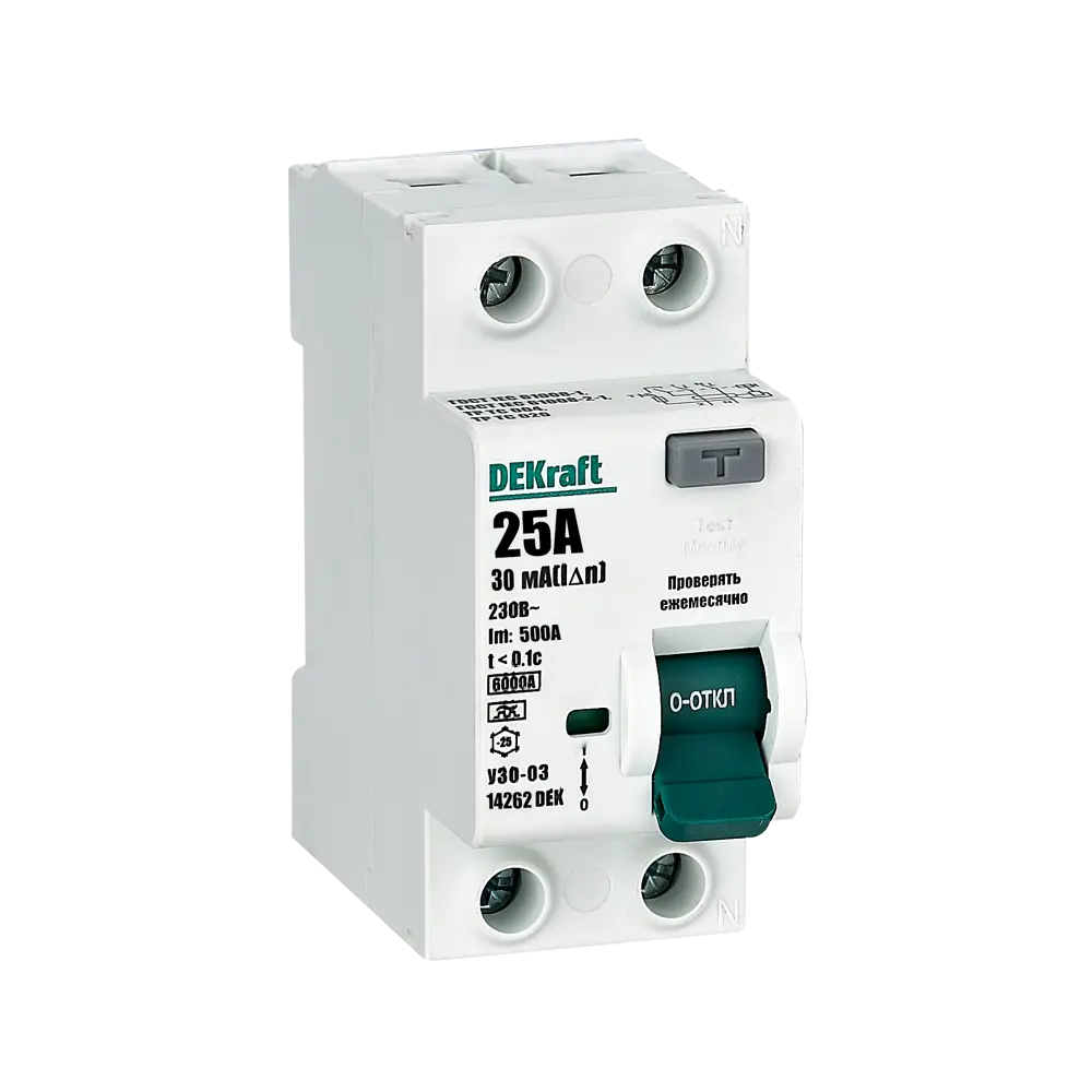 УЗО DEKraft 25А - защита от поражения током для дома 84509398 STLM-0050975