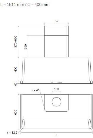 Ilve Настенный стальной кожух Majestic Am150 Santreyd - Вид №2