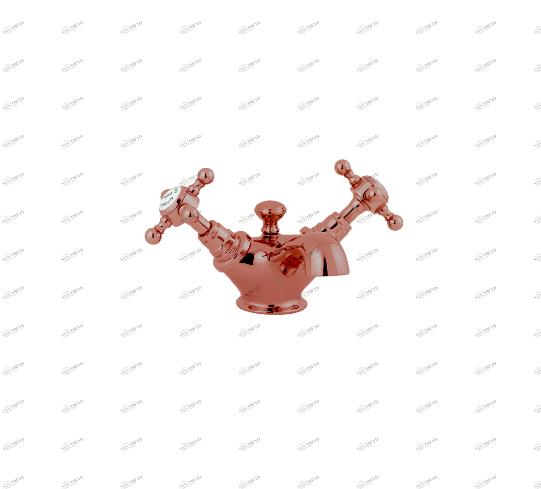 Gentry Home Смеситель для раковины мостик на 2 отверстия 200мм Mayfair Медь GH101502