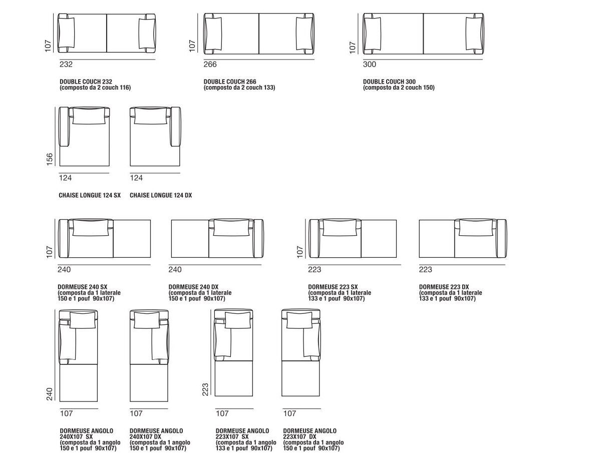 Модульный тканевый диван Verzelloni DAMIAN ARCH-00150817 - Вид №13