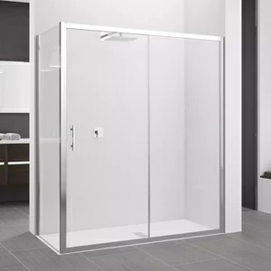 Душевой уголок 122x91 ZEPHYROS 2P+F Novellini ZEPHYROS с серебристым профилем