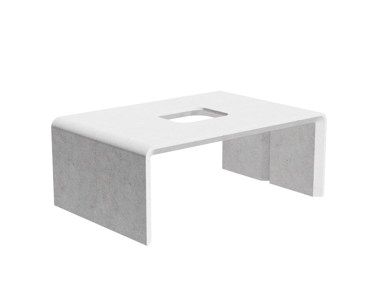 Бетонный прямоугольный стол для общественных мест amop ARCH-00009466