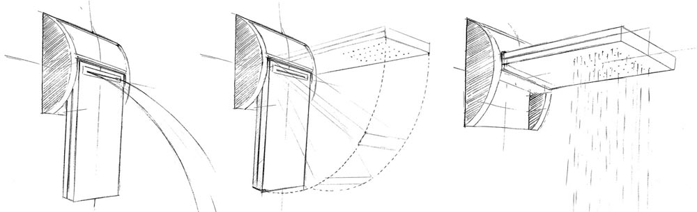 I00555 Потолочный & настенный душ Aquavolo BOSSINI  - Вид №6