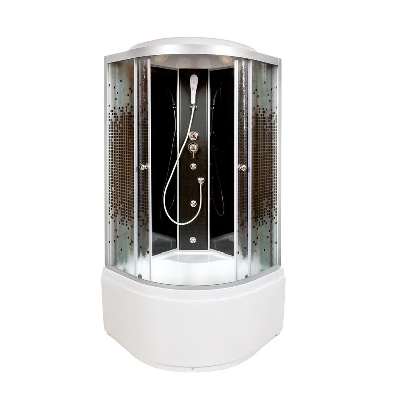 BМ4590 N LED с гм. BLACK Душевая кабина DETO Серия ВМ L 810 с гидромассажем BLACK - Вид №19