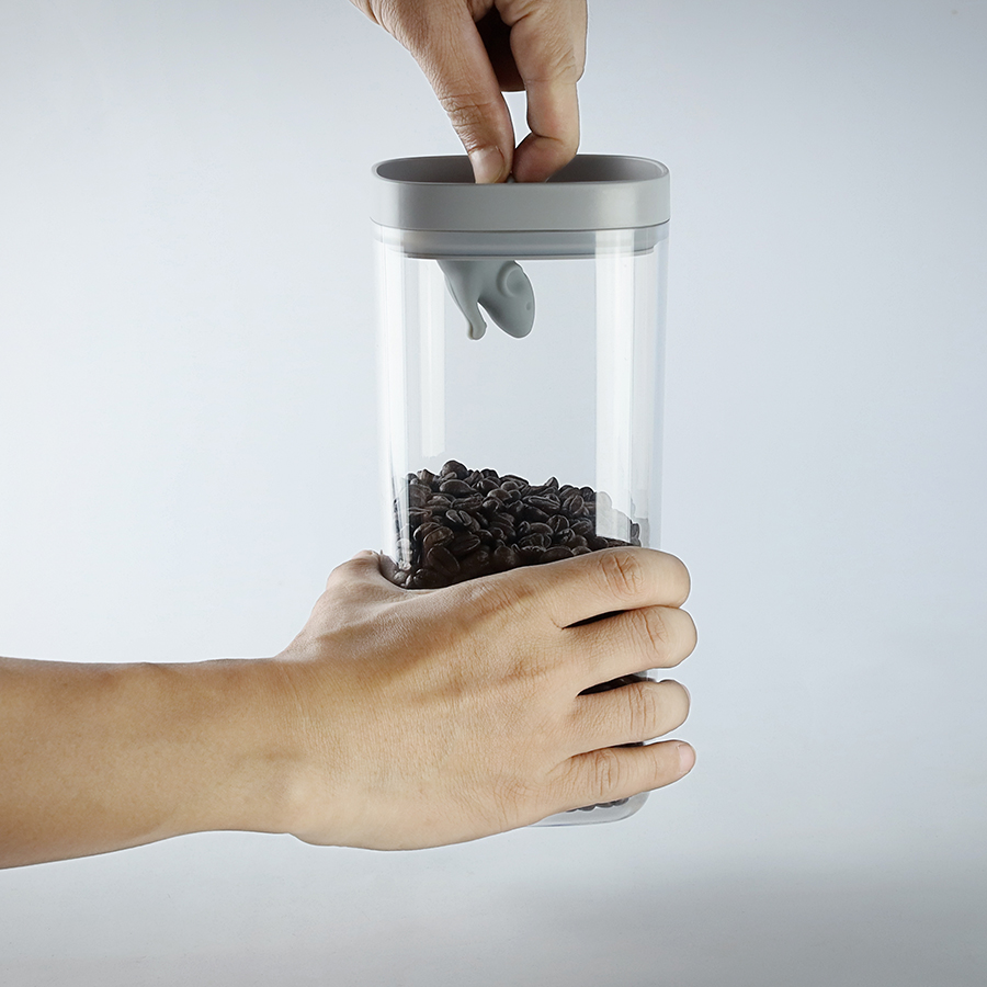 QL10346-CL-GY Контейнер для пищевых продуктов lucky mouse 1,2 л Qualy  - Вид №11