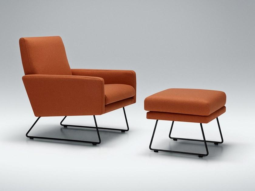 Sits Стеганое кресло-санки из ткани с подлокотниками sun-id-1495796 - Вид №1