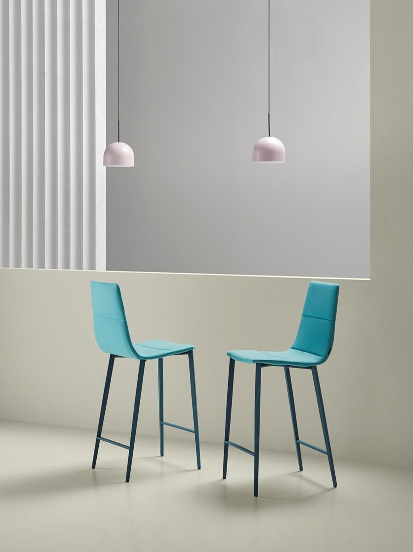 MOBLIBERICA Табурет высокий, обитый тканью, с подставкой для ног Salt sun-id-1414106 - Вид №3